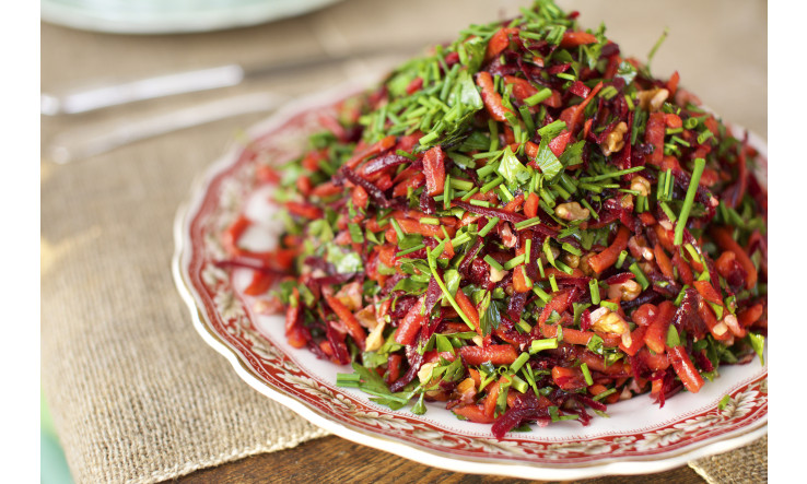 Salade de betteraves, carottes & noix de Grenoble
