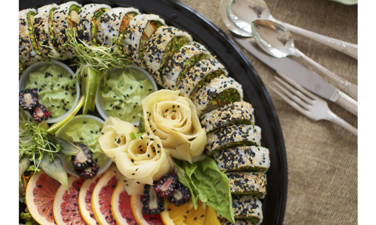 Plateau de sushis véganes & sans gluten