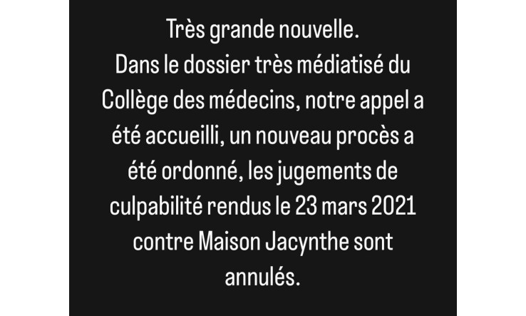 Très grande nouvelle