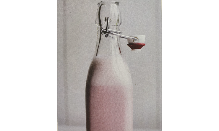 Lait végétal rose