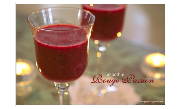 Smoothie rouge passion antioxydant