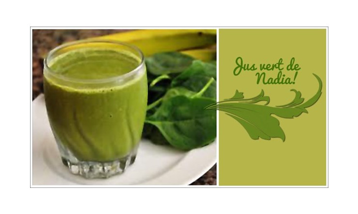 Smoothie vert de Nadia : lin, roquette et chlorophylle