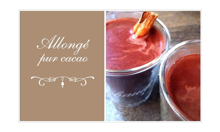 Allongé pur cacao, se servir à volonté!