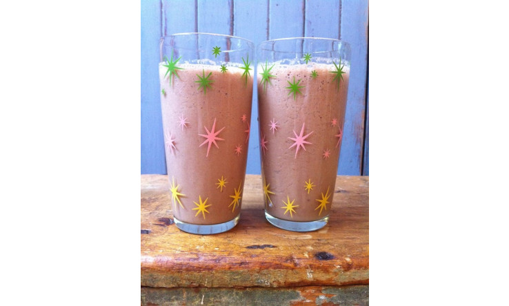 Réveil gourmand! Smoothie potassium nutritif (banane, poire, caroube)