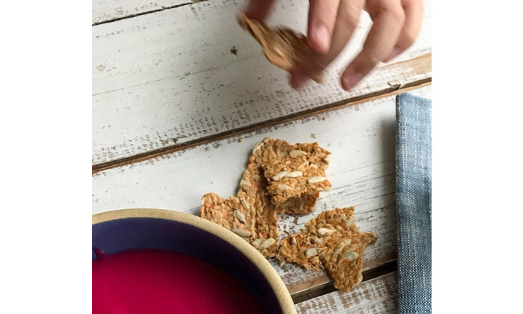Fins craquelins sans gluten, délicieux (amandes, carottes et cumin)