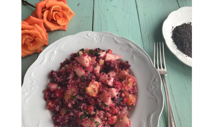Salade ensoleillée au quinoa et à la betterave