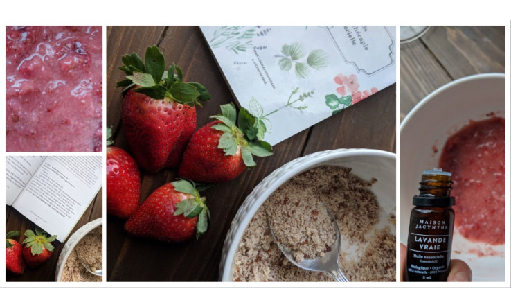 Recettes : gel boutons & exfoliant fraise