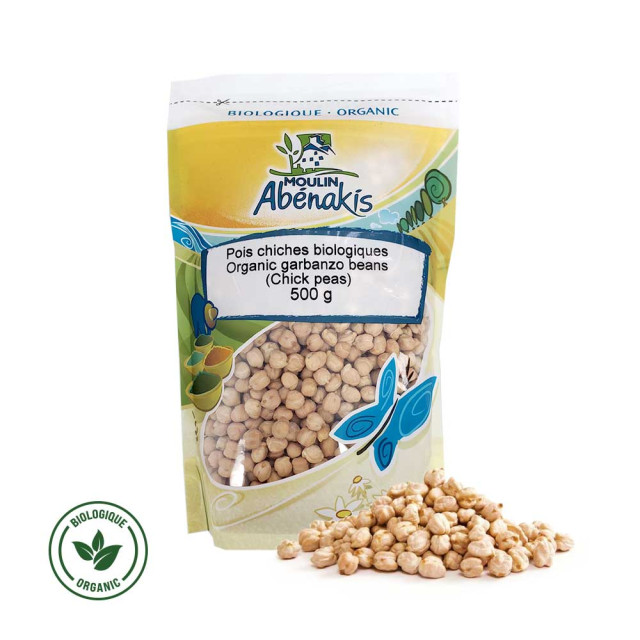 Sac de 500g de Pois chiches biologiques d'Abénakis