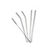 Quatre pailles réutilisables en verre avec leur brosse à nettoyage de Maison Jacynthe.