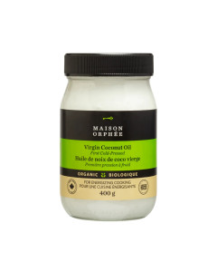 Pot de 400 g de l'Huile de noix de coco vierge biologique de Maison Orphée